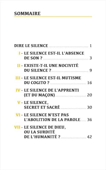 Dire le Silence