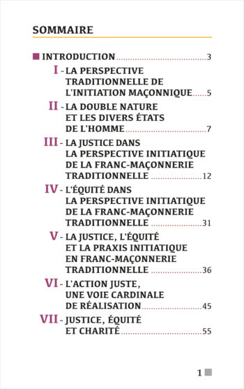 Justice et Équité dans la perspective de la Maçonnerie traditionnelle