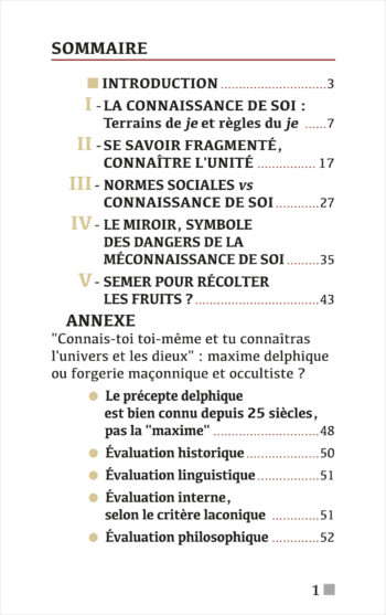 La Connaissance de Soi
